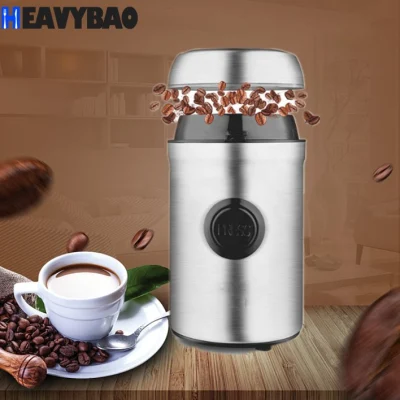 Heavybao 다기능 전기 커피 그라인더 (스테인레스 스틸 블레이드 너트 포함) 가정용 향신료 커피 콩 밀